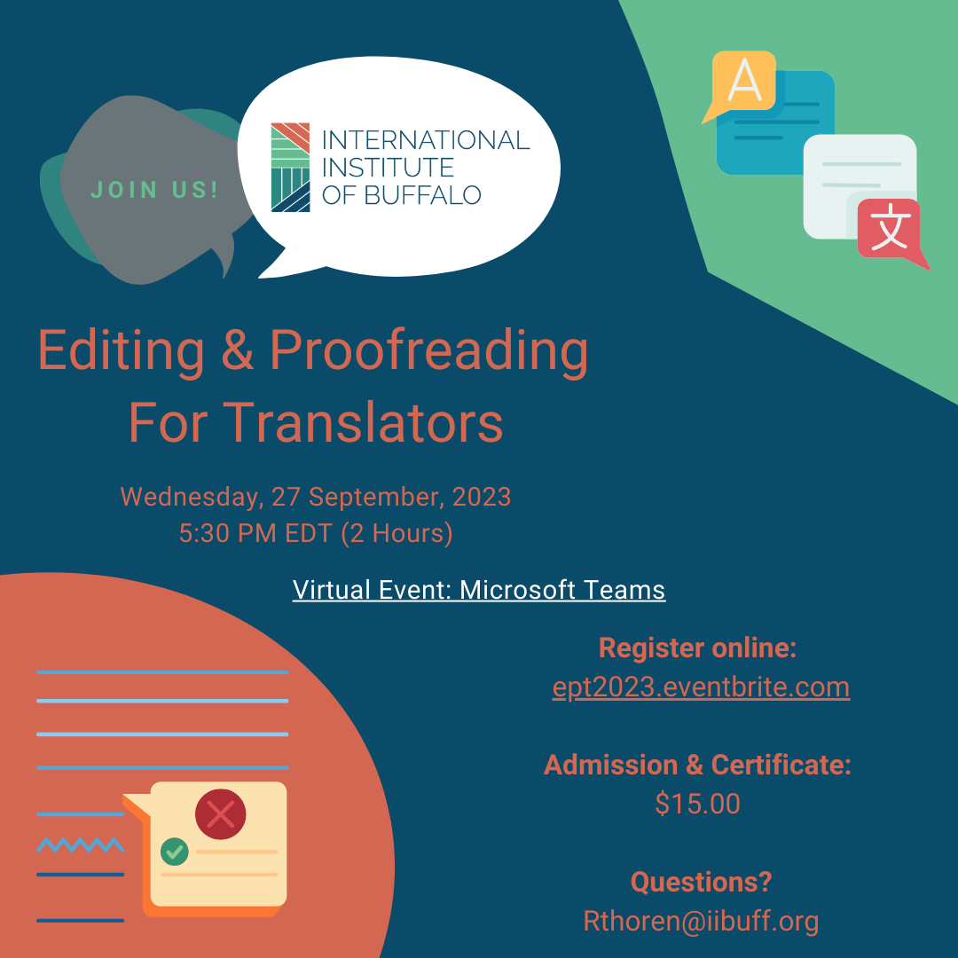 Editing and Proofreading Workshop for Translators: Virtual Class