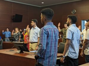 39 new Americans from 18 different countries complete their USCIS naturalization oaths in Federal court 