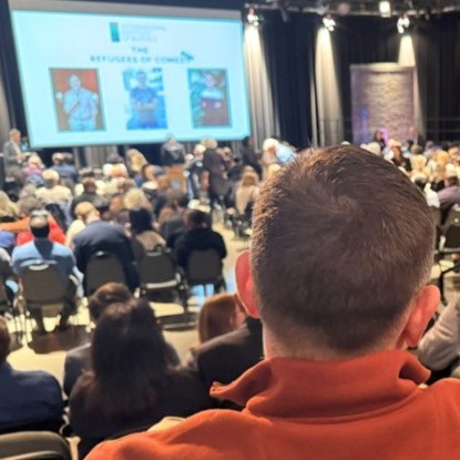 Crowd at a recent Refugees of comedy show